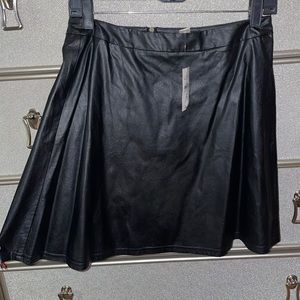 Leather Loft skater skirt